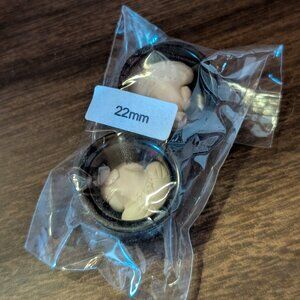 22mm Ganesh Wood & Bone Plugs